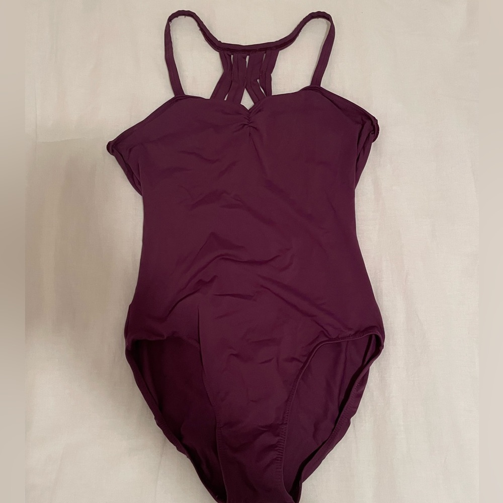 Purple leotard, looks more magenta/purple in person